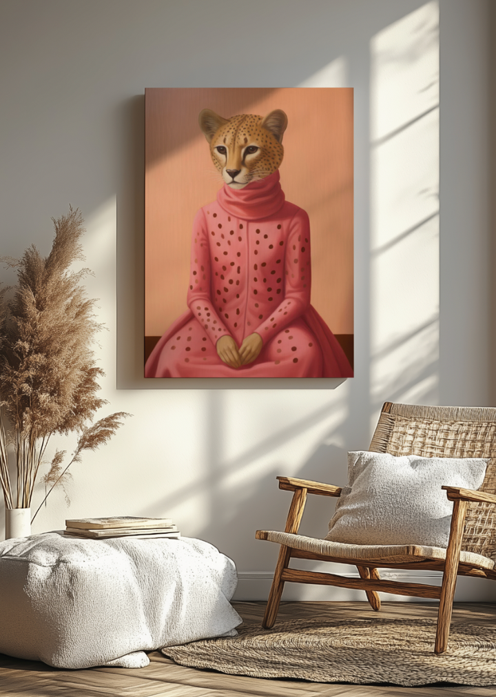 Dressed Cheetah CANVAS