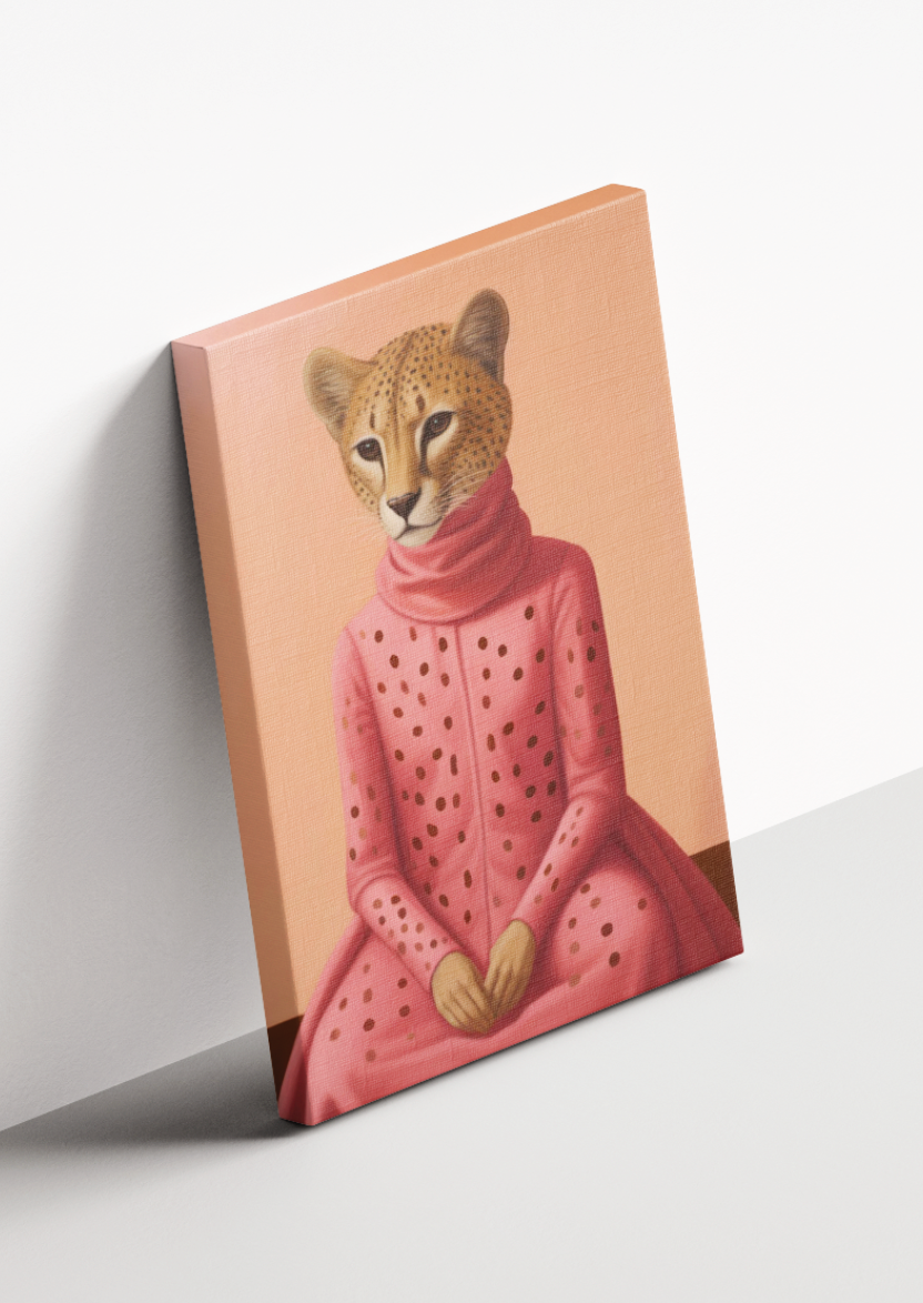 Dressed Cheetah CANVAS